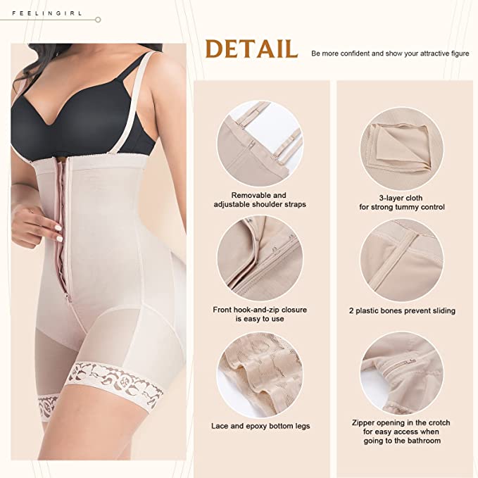 Feelingirl Colombian Postpartum Body Shaper With Tummy Control And