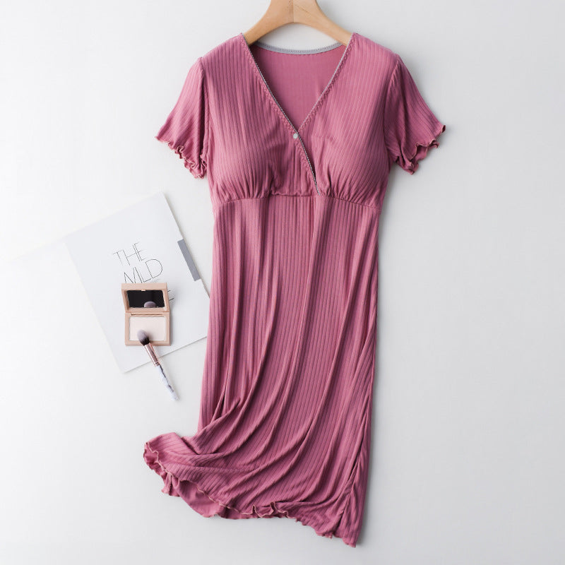 Buy Boohoo Maternity Wrap Front Nursing Nightdress In Pink